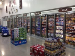 grocery store drink/food cooler